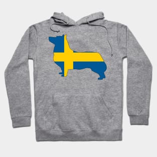 Swedish Vallhund Sweden Flag Filled Hoodie